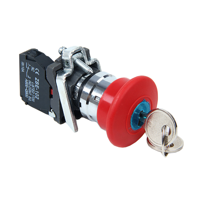 Pulsador de emergencia XB4-BS142 con llave